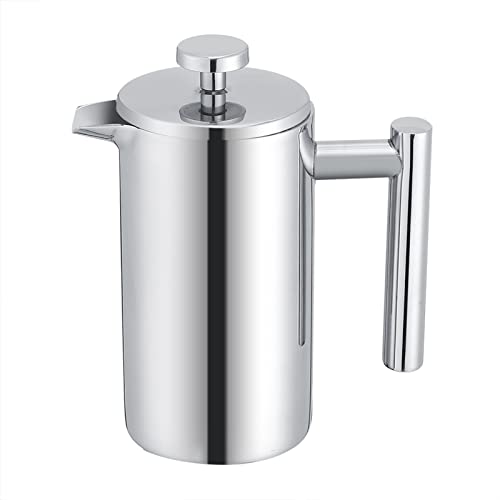 Double Walled Stainless Steel French Press Coffee Maker 12 oz