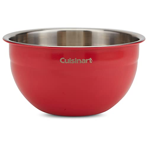 CTG-00-SMB Stainless Steel Mixing Bowls with Lids, Set of 3, Red (3 Count)