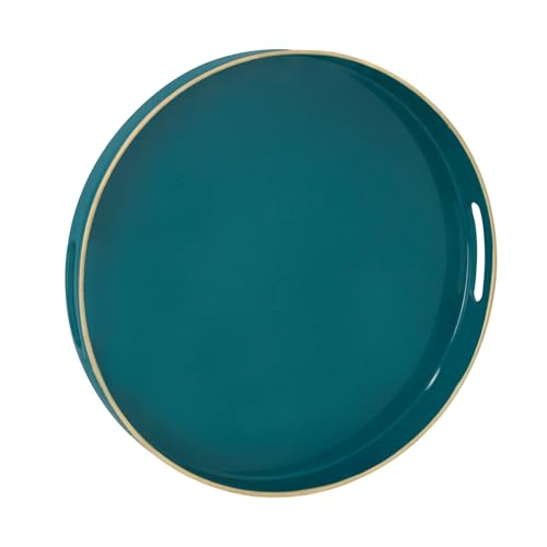 13" Teal Decorative Tray