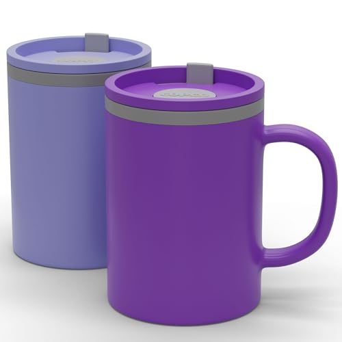 Iconic 16oz Double Wall Insulated Desk Mug with Lid & Handle