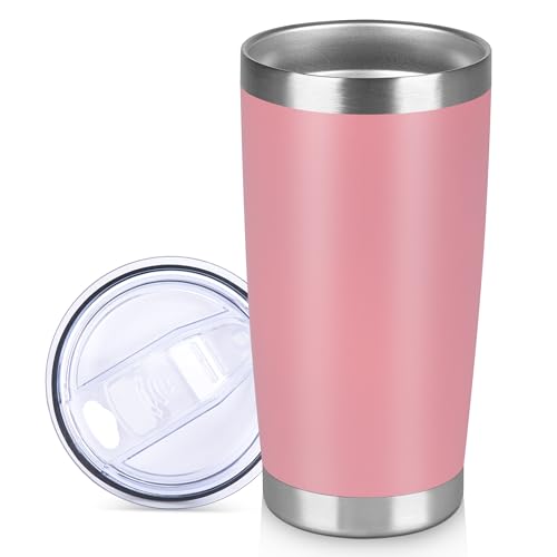 20 oz Tumbler Stainless Steel Tumblers Bulk with Lid Double Wall Insulated Coffee Tumbler Cups for Hot & Cold Drinks Powder Coated Travel Coffee Tumbler Mug Metal