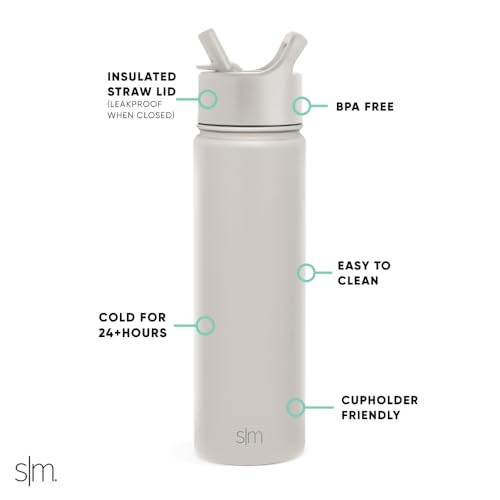 Insulated Water Bottle with Straw