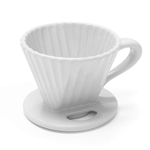 Lotus ceramic pour over coffee dripper