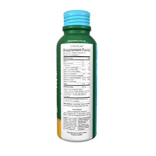 Decaf Peach Mango Nootropic Supplement Shot (30 Fl Oz)