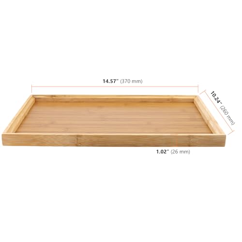 3 Pack Rectangular Bamboo Serving Tray (3 Count)