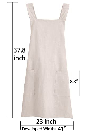 Soft Cotton Linen Apron for Women