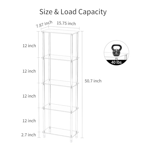 Clear Acrylic Narrow Side Table for Small Spaces