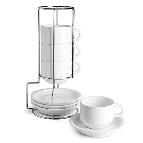 Porcelain Espresso Cups Set (4 Count)
