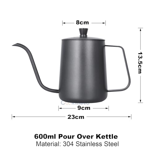 Pour Over Coffee Maker Set with Dripper Stand Coffee Filters Paper Coffee Grinder Gift for Coffee Lovers