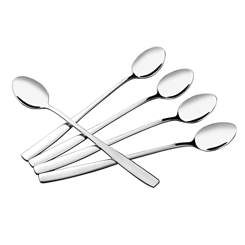 Stainless Steel Long Handle Iced Cream Tea Spoon (12 Count)