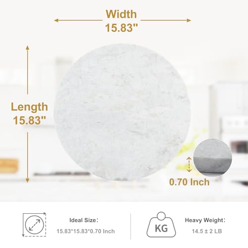 16" Light Gray Marble Stone Cutting Board