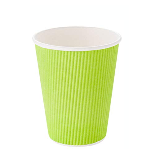 Ripple Wall Coffee Cup 25 Count 12 Ounce Insulated Hot Beverage Cup Disposable Non