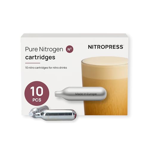 NitroPress 10 Pack Pure Nitrogen Cartridges for Original NitroPress (10 Count)
