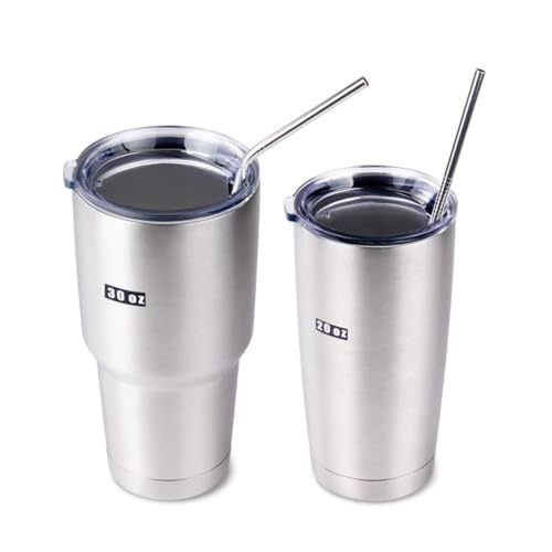 Set of 10 Stainless Steel Straws (12 Count)
