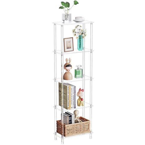 Clear Acrylic Narrow Side Table for Small Spaces