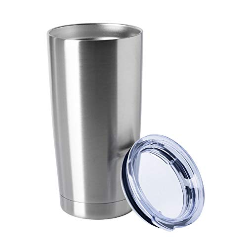 20oz Tumblers Bulk Stainless Steel Cups with Lid Double Wall Vacuum Insulated Coffee Mugs for Cold & Hot Drinks Pack