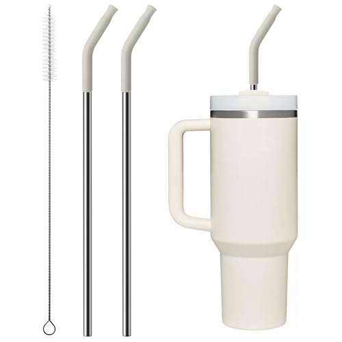 Metal Straw with Silicone Tip for 40oz Stanley Cup
