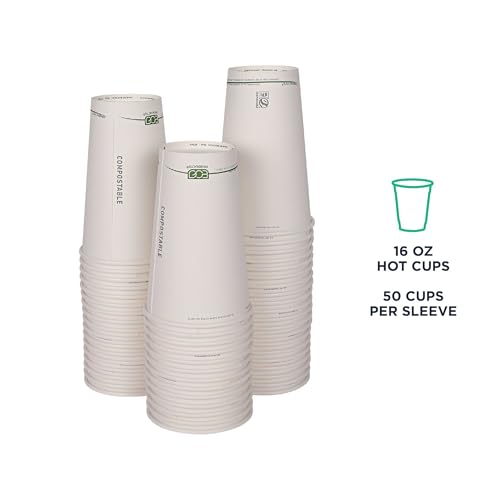 GreenStripe Disposable Paper Hot Cups (50 Count)