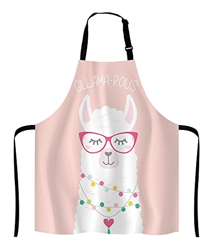 Inspirational and motivational Apron with Alpaca