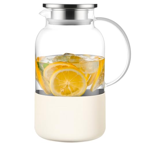 Glass Pitcher with Lid