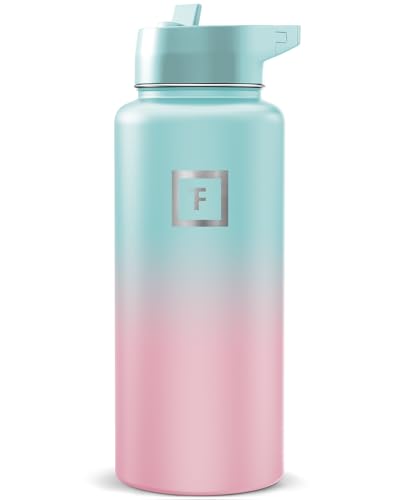 32 oz Wide Mouth Water Bottle with Straw
