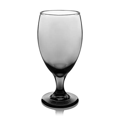 Classic Smoke Goblet Beverage Glasses (6 Count)