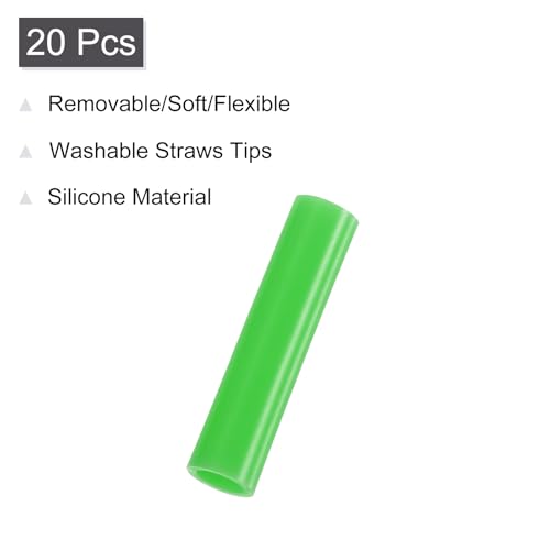 20Pcs Silicone Straw Tips (20 Count)