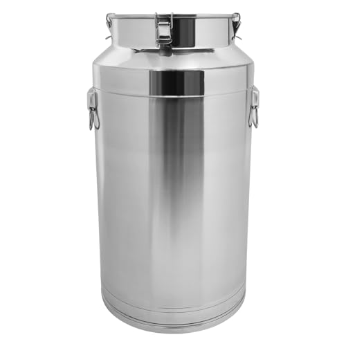 Stainless Steel Milk Bucket with Sealing Lid and Carry Handle