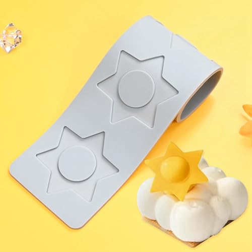 Star Lace Mat Silicone Mold For Chocolate Epoxy Resin Cake Topper Sugar Craft Baking Cake Lace Decoration Tool DIY Wedding
