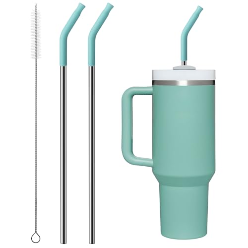 2 Pcs Stainless Steel Straws for 40 oz Stanley Tumbler