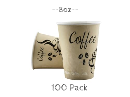 Disposable Coffee Cups (100 Count)