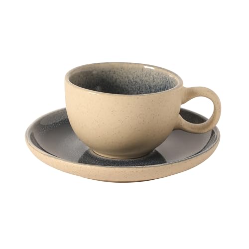 Manila Bay 8 Piece Stoneware 5 oz Cup and Saucer Set