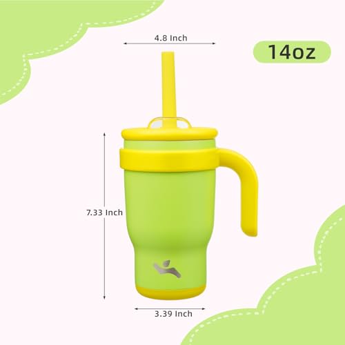 14 oz Tumbler with Handle and Straw