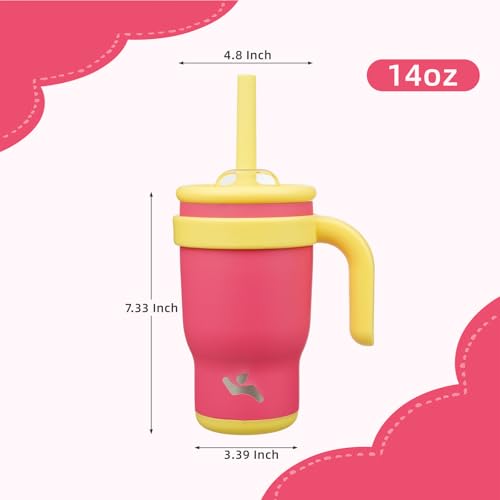 14 oz Tumbler with Handle and Straw