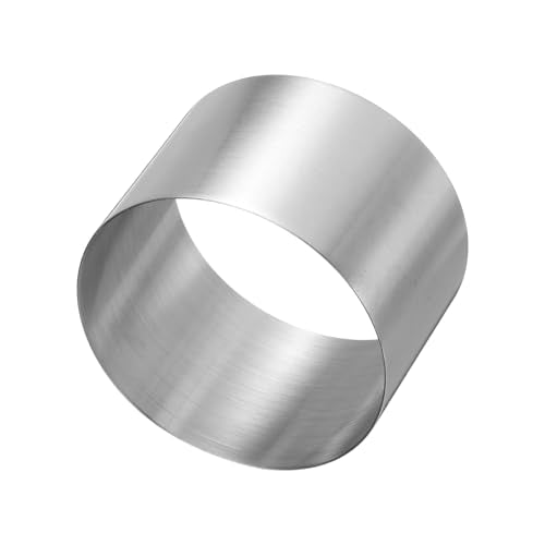 Round Cake Ring 2.95 x 2 Inch Seamless Stainless Steel Pastry Mousse Dessert Ring Mirror Coating for Baking Cooking Making Tool