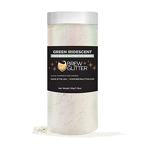 Green Iridescent BREW GLITTER Edible Glitter For Drinks