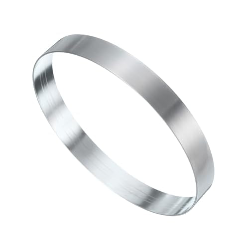 Round Cake Ring 5.12 x 1 Inch Seamless Stainless Steel Pastry Mousse Dessert Ring Mirror Coating for Baking Cooking English Muffins Crumpet Making Tool