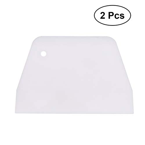 2pcs Cake Scraper Icing Smoother Flexible Plastic Cake Scraper Smoother for Bakery Pastry Cake Decoration Kitchen DIY Baking Tool