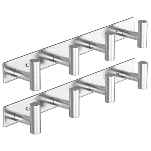 Silver Hat and Coat Wall Mount Rack (2 Count)