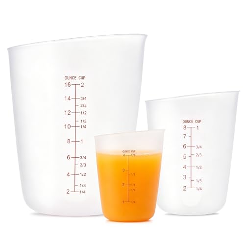 3 PCS Silicone Flexible Measuring Cups