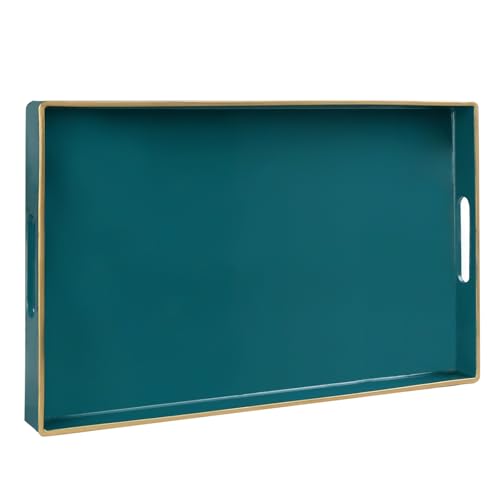 Teal Decorative Tray for Coffee Table
