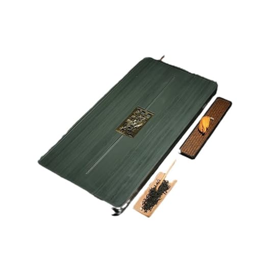 Tea Set Green Sandalwood Stone Tea Tray Home Drainage Simple Natural Ebony Stone Tea Table Tea Set Tray Chinese Tea Set