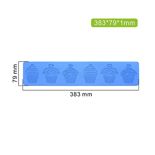 Cupcake Silicone Mold 3D Cupcake Lace Pad Cake Mold Cake Fondant Molds Fondant Clay Mould for Sugarcraft Polymer Clay Cupcakes Chocolate Candy