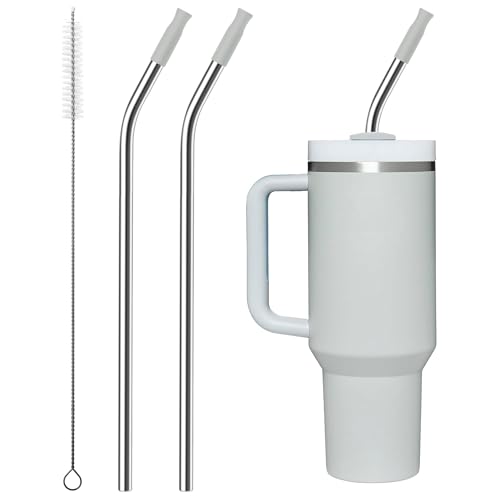 Repeatable Metal Straw with Silicone Tips for 40 oz Stanley Tumbler