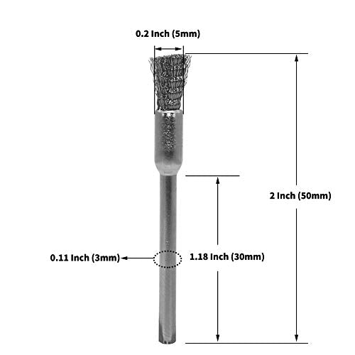 20 pcs Steel Cleaning End Brushes Pen 1 (20 Count)