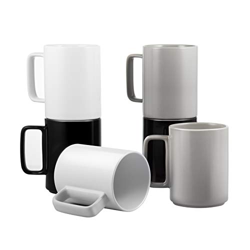 Large 15 Ounces Porcelain Coffee Mug Tea Mugs Set of 6 (6 Count)