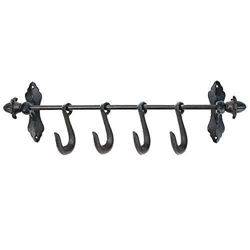 Vintage Cast Iron Wall Hook Rack