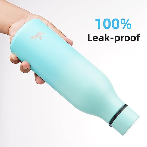 18 oz Insulated Stainless Steel Metal Water Bottle with Strap