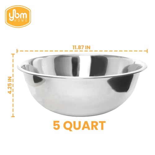 5 Quart Stainless Steel Premium Mixing Bowl