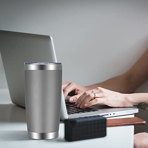 20oz Tumbler with Lid and Straw Stainless Steel Tumbler Cup Bulk Vacuum Insulated Double Wall Travel Coffee Mug Powder Coated Coffee Cup (12 Count)